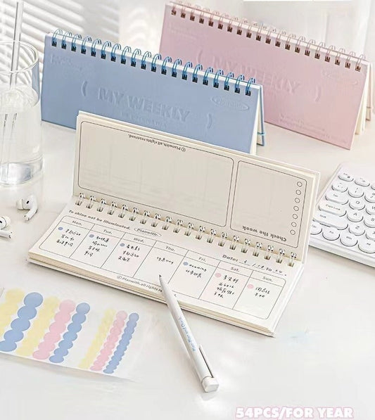 Colorful Spiral Weekly Planner | Weekly Record Book｜Weekly Time Schedul Plan Journal |  2025 Planner Notebook Agenda