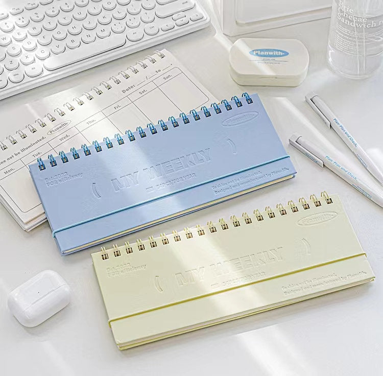 Colorful Spiral Weekly Planner | Weekly Record Book｜Weekly Time Schedul Plan Journal |  2025 Planner Notebook Agenda
