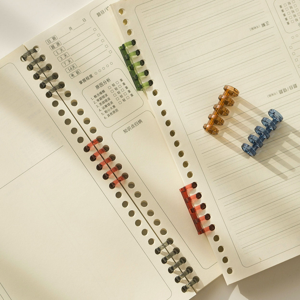Plastic Binding Spiral Rings｜ A5 B5 A4  |  DIY Smart Ring Binder  | Study Supplies