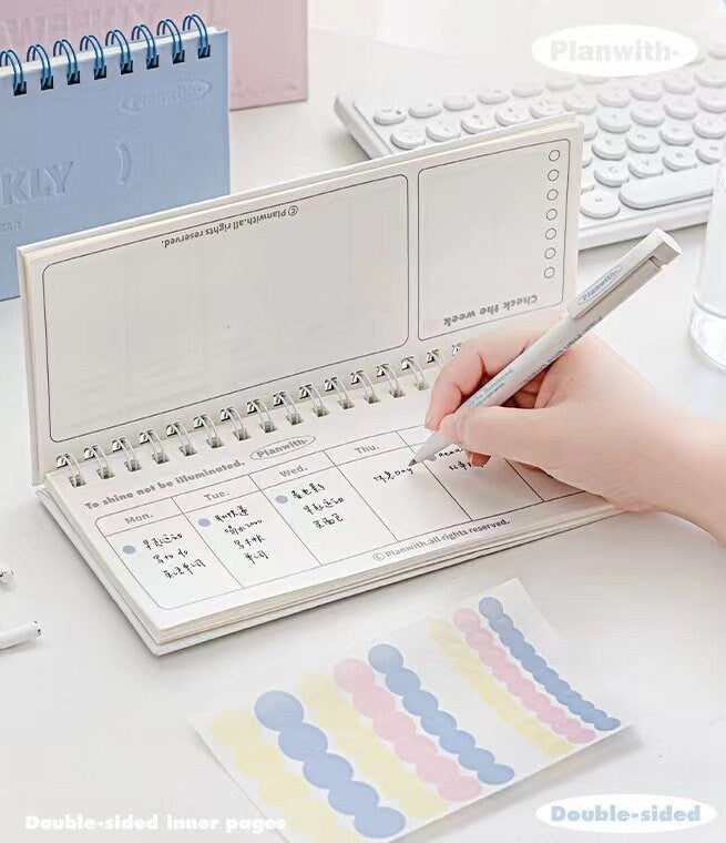 Colorful Spiral Weekly Planner | Weekly Record Book｜Weekly Time Schedul Plan Journal |  2025 Planner Notebook Agenda