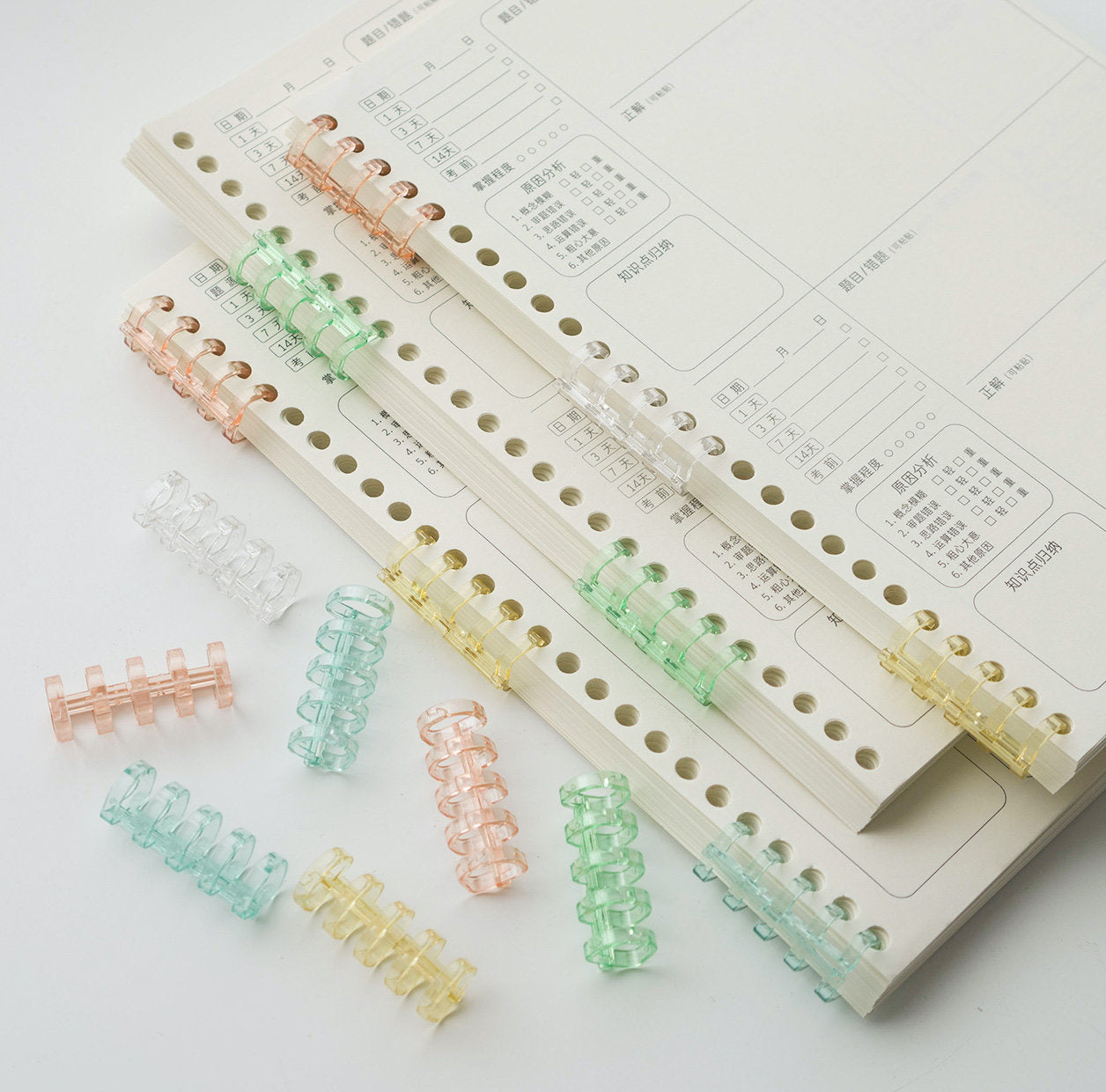 Plastic Binding Spiral Rings｜ A5 B5 A4  |  DIY Smart Ring Binder  | Study Supplies