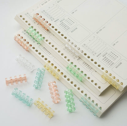 Plastic Binding Spiral Rings｜ A5 B5 A4  |  DIY Smart Ring Binder  | Study Supplies