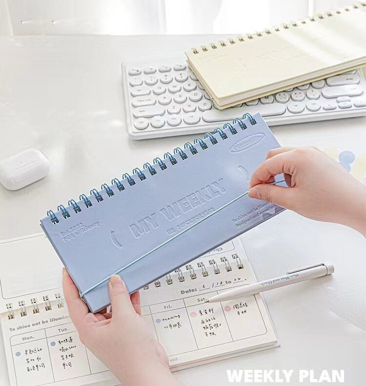 Colorful Spiral Weekly Planner | Weekly Record Book｜Weekly Time Schedul Plan Journal |  2025 Planner Notebook Agenda