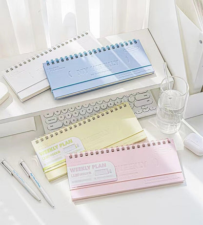Colorful Spiral Weekly Planner | Weekly Record Book｜Weekly Time Schedul Plan Journal |  2025 Planner Notebook Agenda