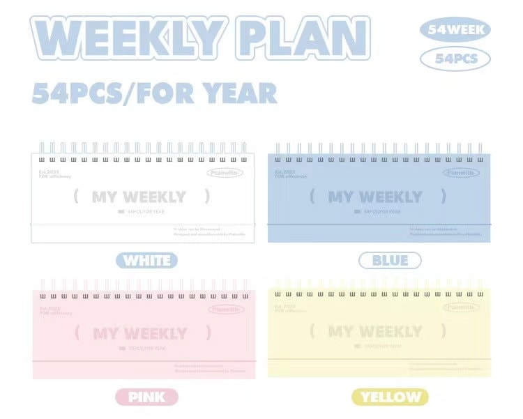 Colorful Spiral Weekly Planner | Weekly Record Book｜Weekly Time Schedul Plan Journal |  2025 Planner Notebook Agenda