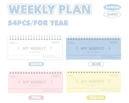 Colorful Spiral Weekly Planner | Weekly Record Book｜Weekly Time Schedul Plan Journal |  2025 Planner Notebook Agenda