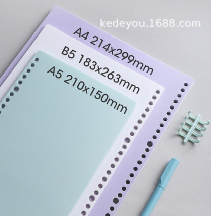 Multicolor  Loose Leaf Binder Covers｜ A5 B5 A4  |  DIY Smart Ring Binder  | Study Supplies