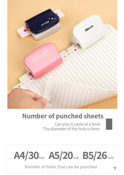Multifunctional Adjustable Loose Leaf Paper Puncher | KOKUYO  | B5 A5 A4 | Smart Ring Binder Planner Hole Punch