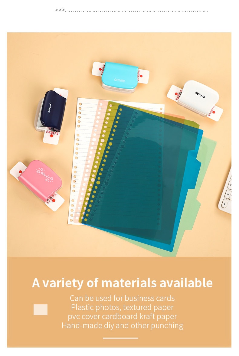 Multifunctional Adjustable Loose Leaf Paper Puncher | KOKUYO  | B5 A5 A4 | Smart Ring Binder Planner Hole Punch