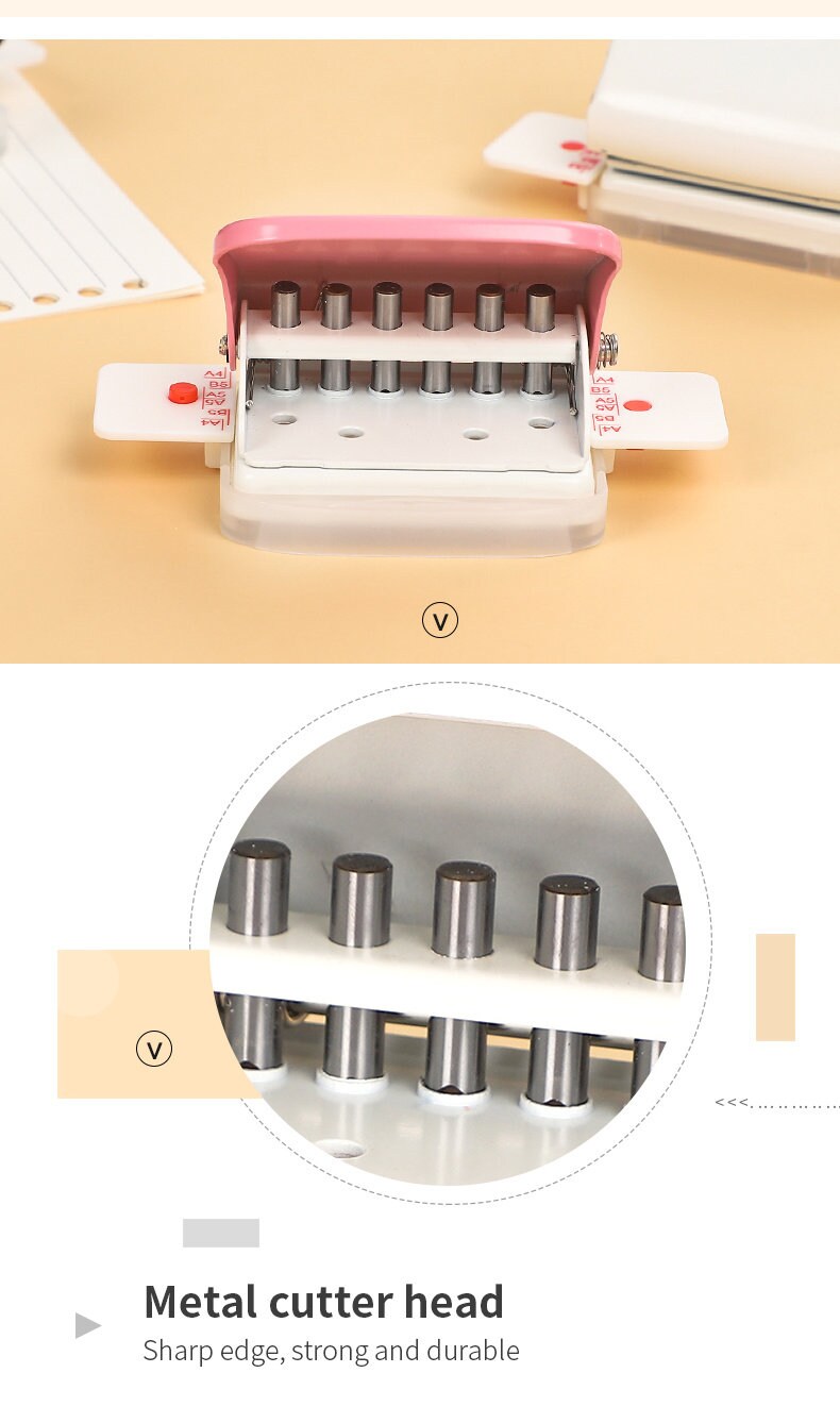 Multifunctional Adjustable Loose Leaf Paper Puncher | KOKUYO  | B5 A5 A4 | Smart Ring Binder Planner Hole Punch