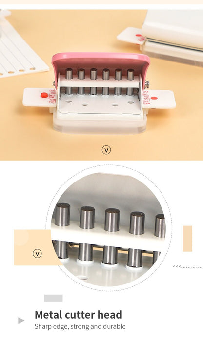 Multifunctional Adjustable Loose Leaf Paper Puncher | KOKUYO  | B5 A5 A4 | Smart Ring Binder Planner Hole Punch