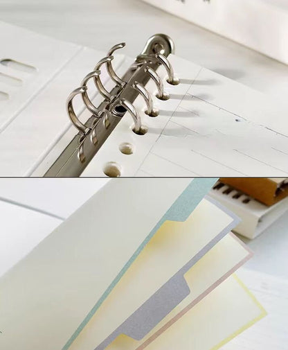 Minimalist A5 B5 Kraft Binder | 20 26 Holes Ring Binder | Loose Leaf Notebook | Note Taking Study Supplies | Back to School