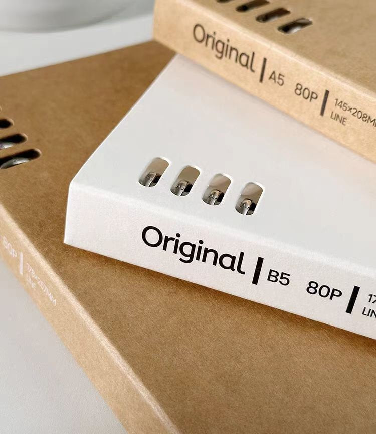Minimalist A5 B5 Kraft Binder | 20 26 Holes Ring Binder | Loose Leaf Notebook | Note Taking Study Supplies | Back to School