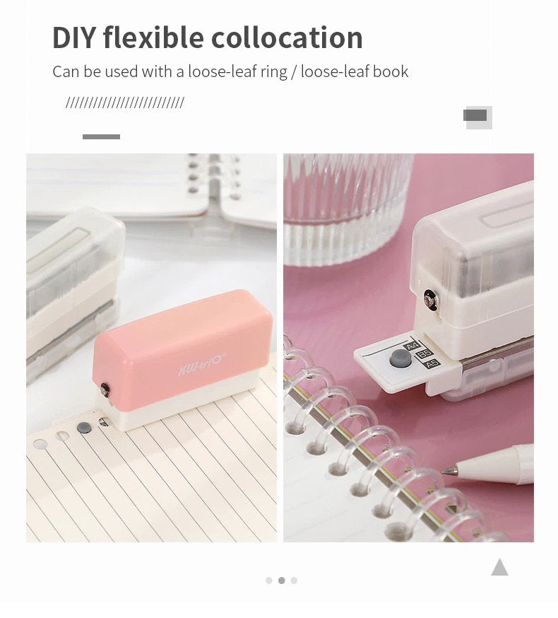 Mini 6 Hole Puncher | DIY Hole Punching  | Loose Leaf Paper Hole Punch | B5 A5 A4 | Paper Binding | Smart Ring Binder Planner Hole Punch