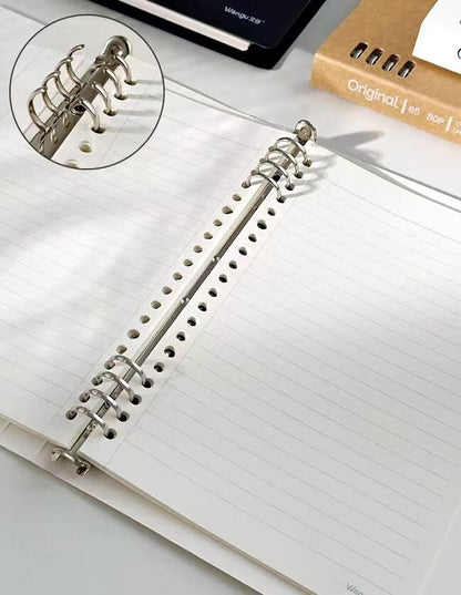 Minimalist A5 B5 Kraft Binder | 20 26 Holes Ring Binder | Loose Leaf Notebook | Note Taking Study Supplies | Back to School