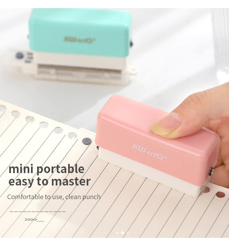 Mini 6 Hole Puncher | DIY Hole Punching  | Loose Leaf Paper Hole Punch | B5 A5 A4 | Paper Binding | Smart Ring Binder Planner Hole Punch