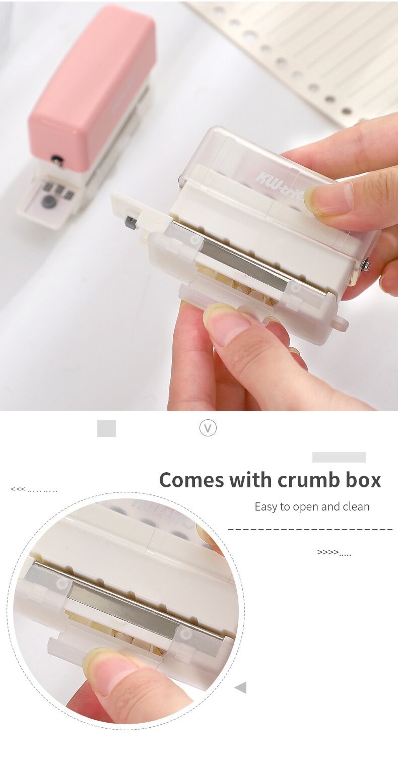 Mini 6 Hole Puncher | DIY Hole Punching  | Loose Leaf Paper Hole Punch | B5 A5 A4 | Paper Binding | Smart Ring Binder Planner Hole Punch