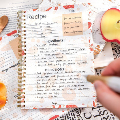 A5 Recipe Book Notebook | Kitchen Cook Recipe Book