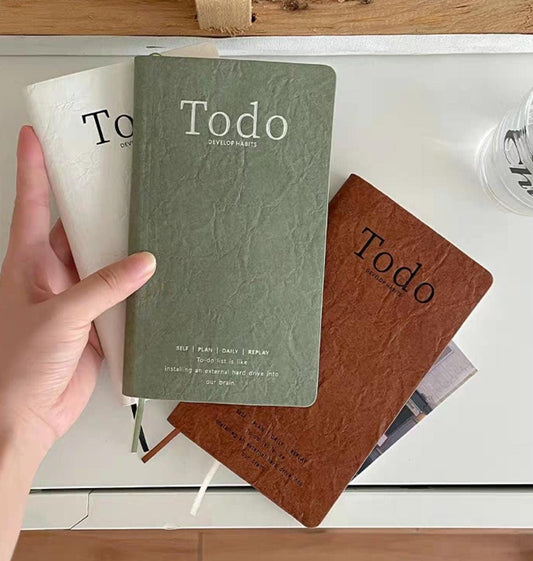 To Do List Soft Cover Vegan Leather Journal | Checklist Daily Plan Planner | 2025 Planner | Student Office Supplies | Gift for Her