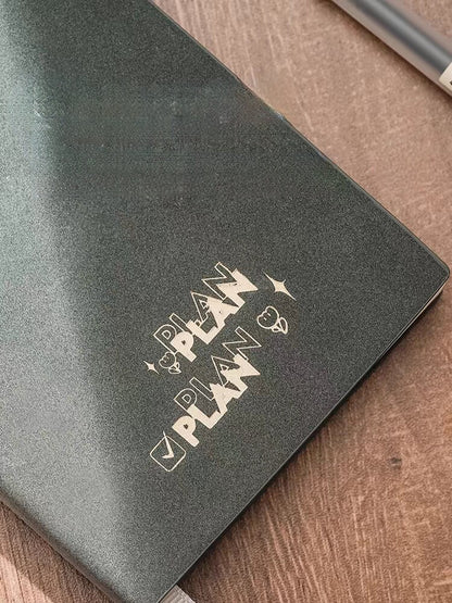 Retro To Do List Notebook | Vegan Leather Planner Journal | School Student Office Supplies Stationery | Daily Plan Timeline