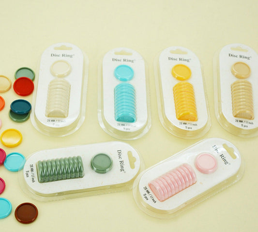 Morandi Color Binding Discs | Discbound Binding Discs | Plastic Happy Planner Disc Rings Sets | Plastic Discs for Discbound System