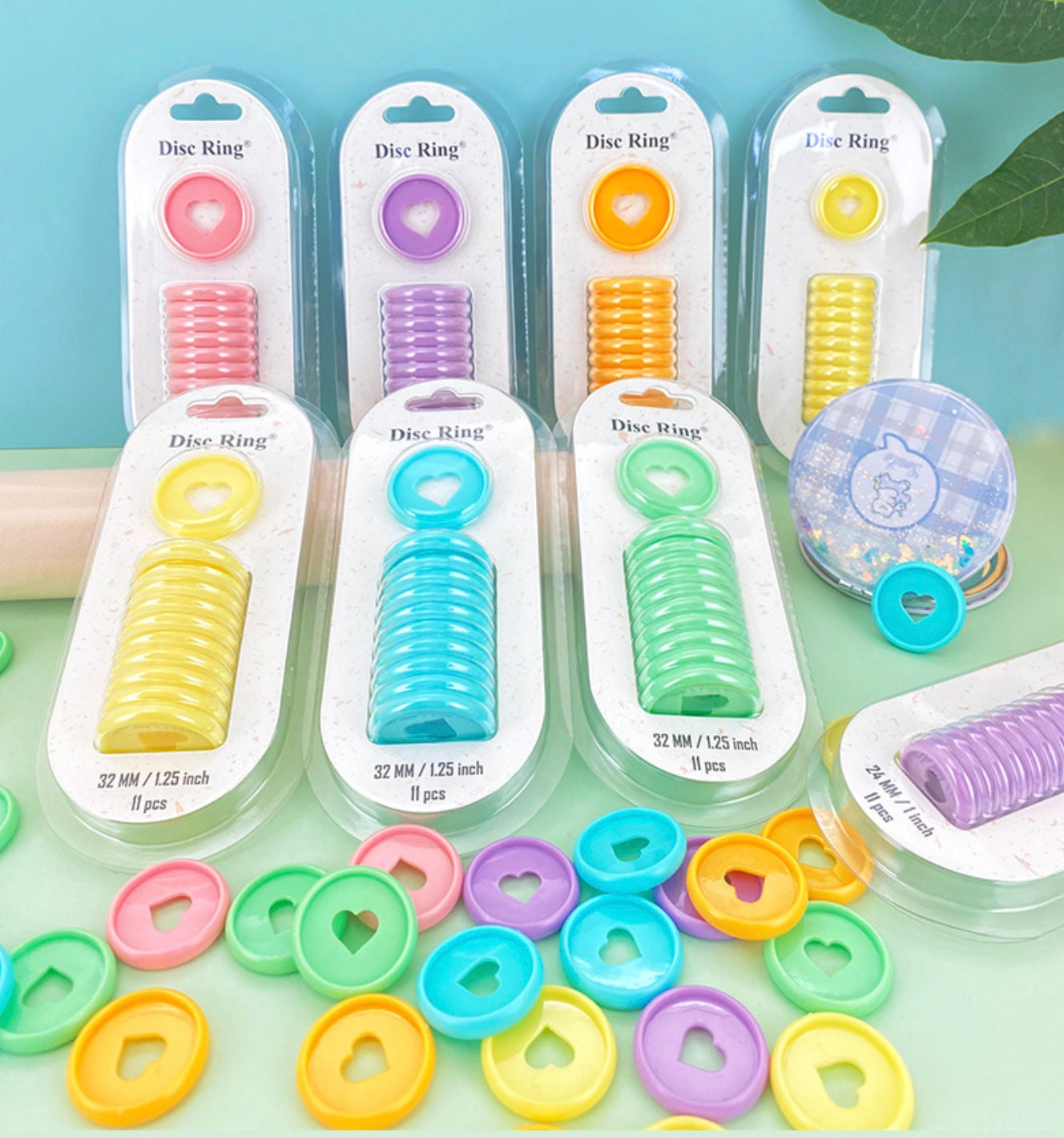 Colorful Binding Discs | Discbound Binding Discs | Plastic Happy Planner Disc Rings Sets | Plastic Discs for Discbound System