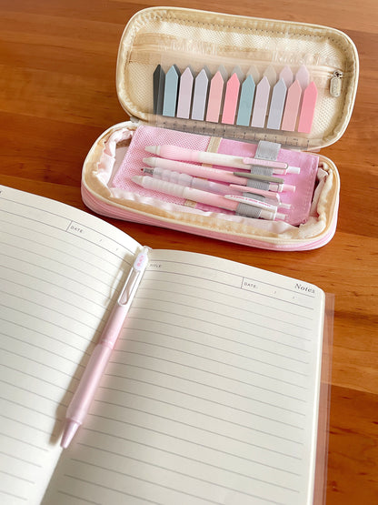 Back to School Pink Stationery Bundle for Girl | Pencil Case Pen Set for Students | Cute Stationery Gift Set School Supplies | College Gift
