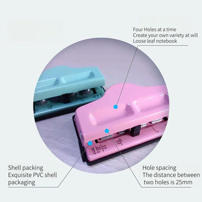 4 Hole Mushroom Holes Puncher | Disc-bound Mushroom Holes | Notebook Binding Punch Tool Office Stationery Supplies