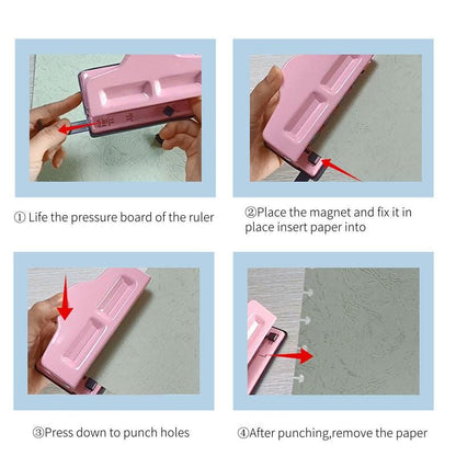 4 Hole Mushroom Holes Puncher | Disc-bound Mushroom Holes | Notebook Binding Punch Tool Office Stationery Supplies