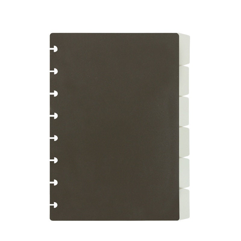Discbound Frosted Clear Gray Dividers |  Side Tabs | Discbound Notebook System | Happy Planner