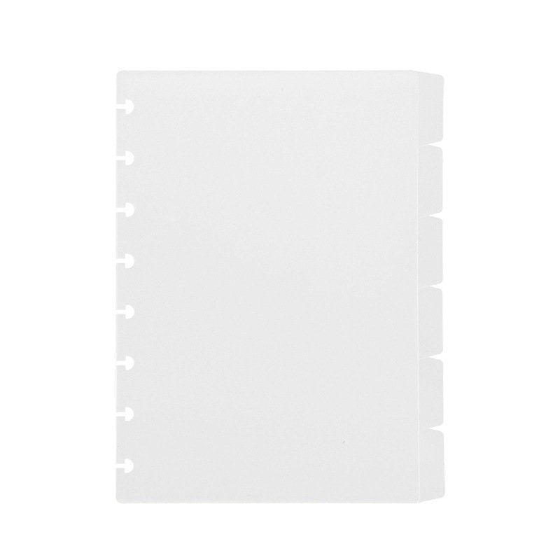Discbound Frosted Clear Gray Dividers |  Side Tabs | Discbound Notebook System | Happy Planner