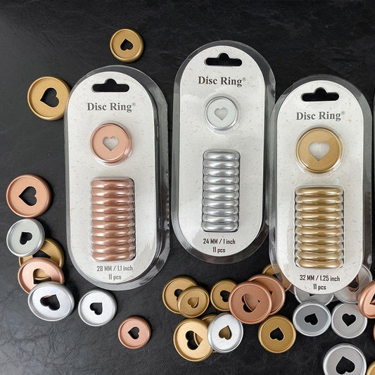 Gold Silver Rose Gold Binding Discs | Discbound Binding Discs | Plastic Happy Planner Disc Rings Sets | Plastic Discs for Discbound System