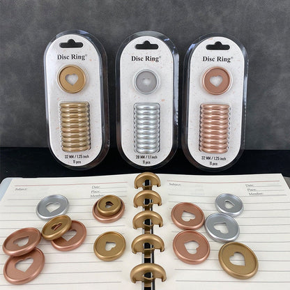 Gold Silver Rose Gold Binding Discs | Discbound Binding Discs | Plastic Happy Planner Disc Rings Sets | Plastic Discs for Discbound System