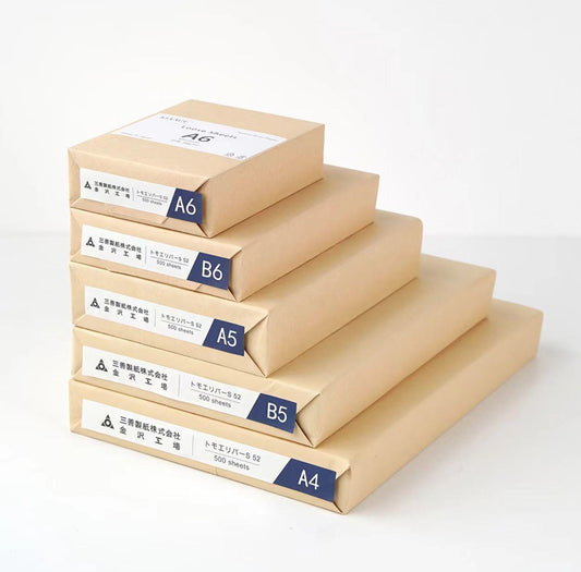 500 Sheets 52gsm Blank Tomoe River Paper | A4 A5 B5 A6 B6 M5 A7 Size | Loose leaf Paper | 6 Ring Binder Refills | Fountain Pen Friendly