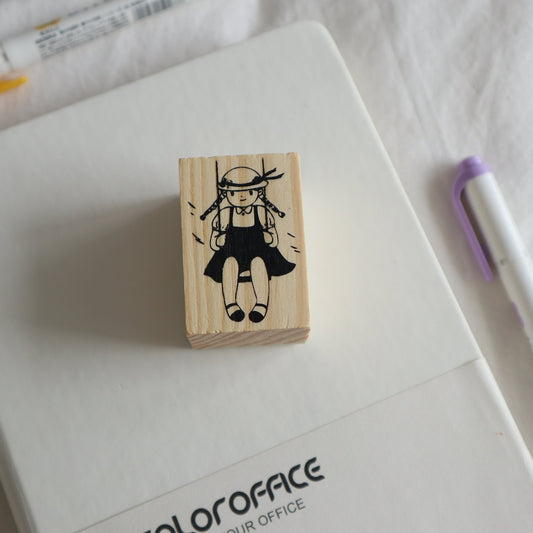 Swing Rubber Stamp | Wooden Stamp Set | Scrapbooking Stamp | Planner Stamp |  | Midori Traveler’s Notebook