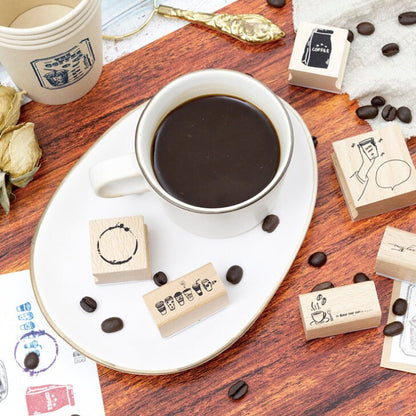 I Love Coffee Wooden Stamp | Wood Stamp Set | Scrapbooking | Planner Stamp |