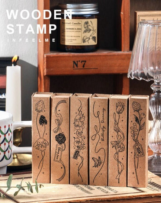 Jungle Stamp | Wooden Stamp Set | Scrapbooking | Planner Stamp |  | Junk Journal