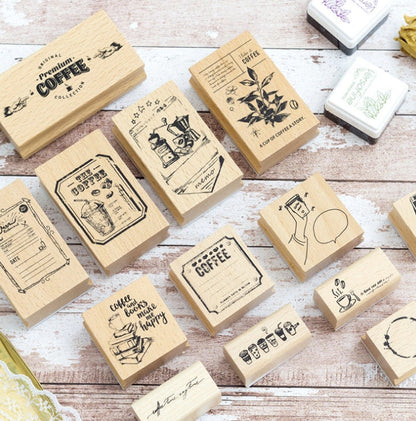 I Love Coffee Wooden Stamp | Wood Stamp Set | Scrapbooking | Planner Stamp |