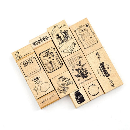 I Love Coffee Wooden Stamp | Wood Stamp Set | Scrapbooking | Planner Stamp |