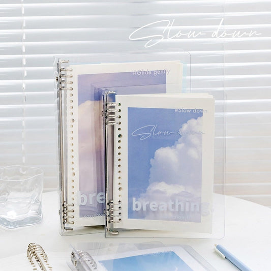 A5 B5 Breathing Notebook | 20 26 Holes Ring Binder  | Loose Leaf Notebook | Study Supplies | Writing Journal | Note Taking