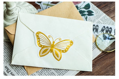 60pcs Gold Foil Flower and Leaves Sticker Pack / Floral Botanical /  Stickers / Planner Sticker Set