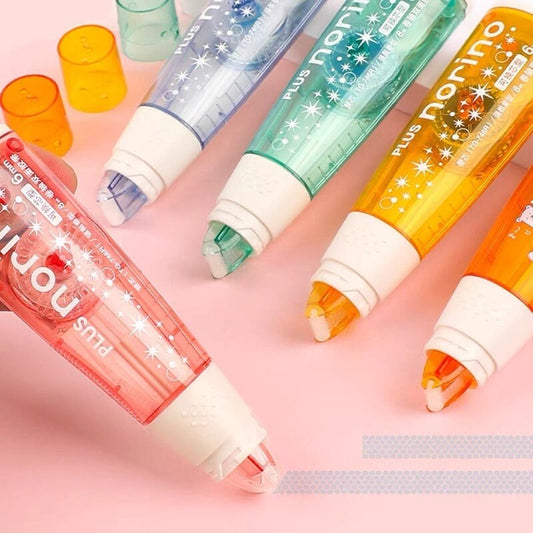 PLUS Norino Scroll Transparent Double Sided Adhesive Tape | Glue Tape | Scrapbooking Tape | Paper Craft Supplies School Supplies