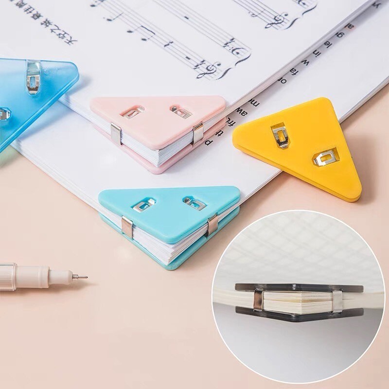 5pcs Corner Clips | Triangular Book Page Corner Paper Clip | Page Holder | Multifunctional Document Clip | Office School Supplies