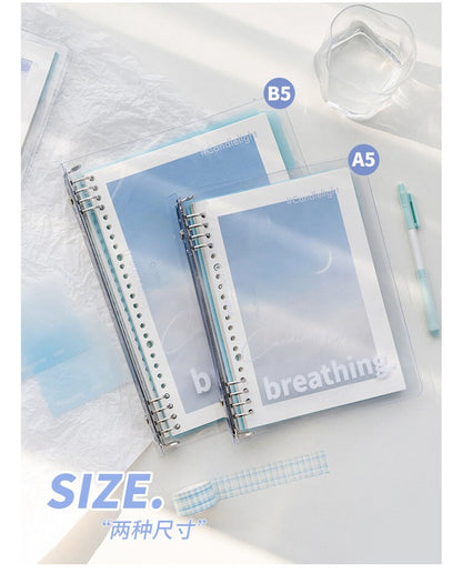 A5 B5 Breathing Notebook | 20 26 Holes Ring Binder  | Loose Leaf Notebook | Study Supplies | Writing Journal | Note Taking