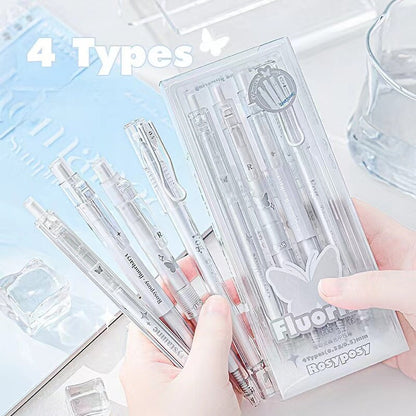 Fluorite Pretty Pen Set |  Black Gel Ink Pens |  Planner Journal Pens | Creative Stationery | School Study Office Supplies