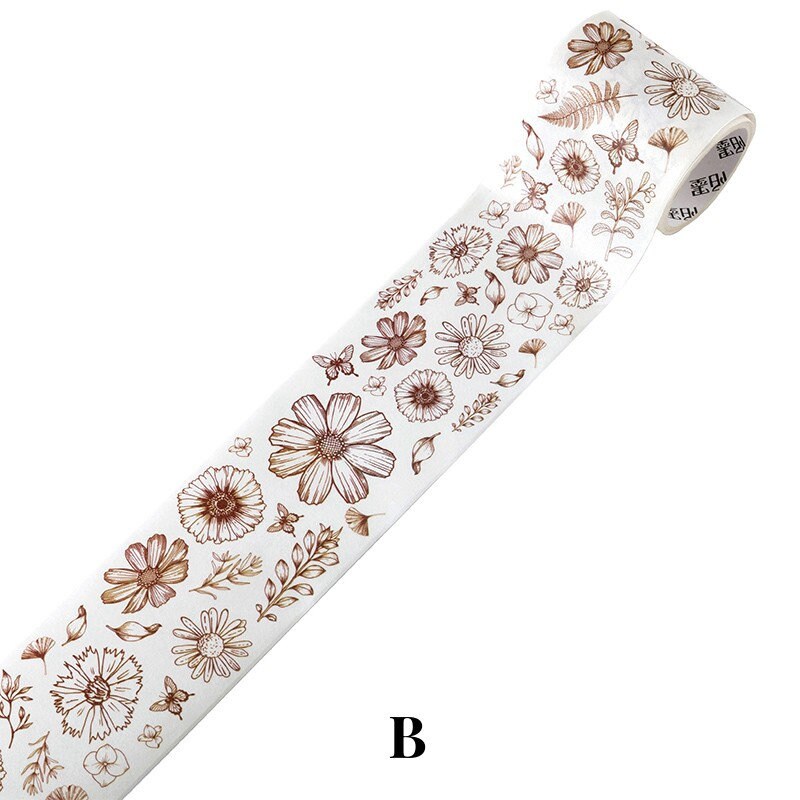 Retro Wonderland of Flowers Washi Tape |    | Japanese Washi Tape | Decorative Tapes | Planner BUJO Journaling Supplies