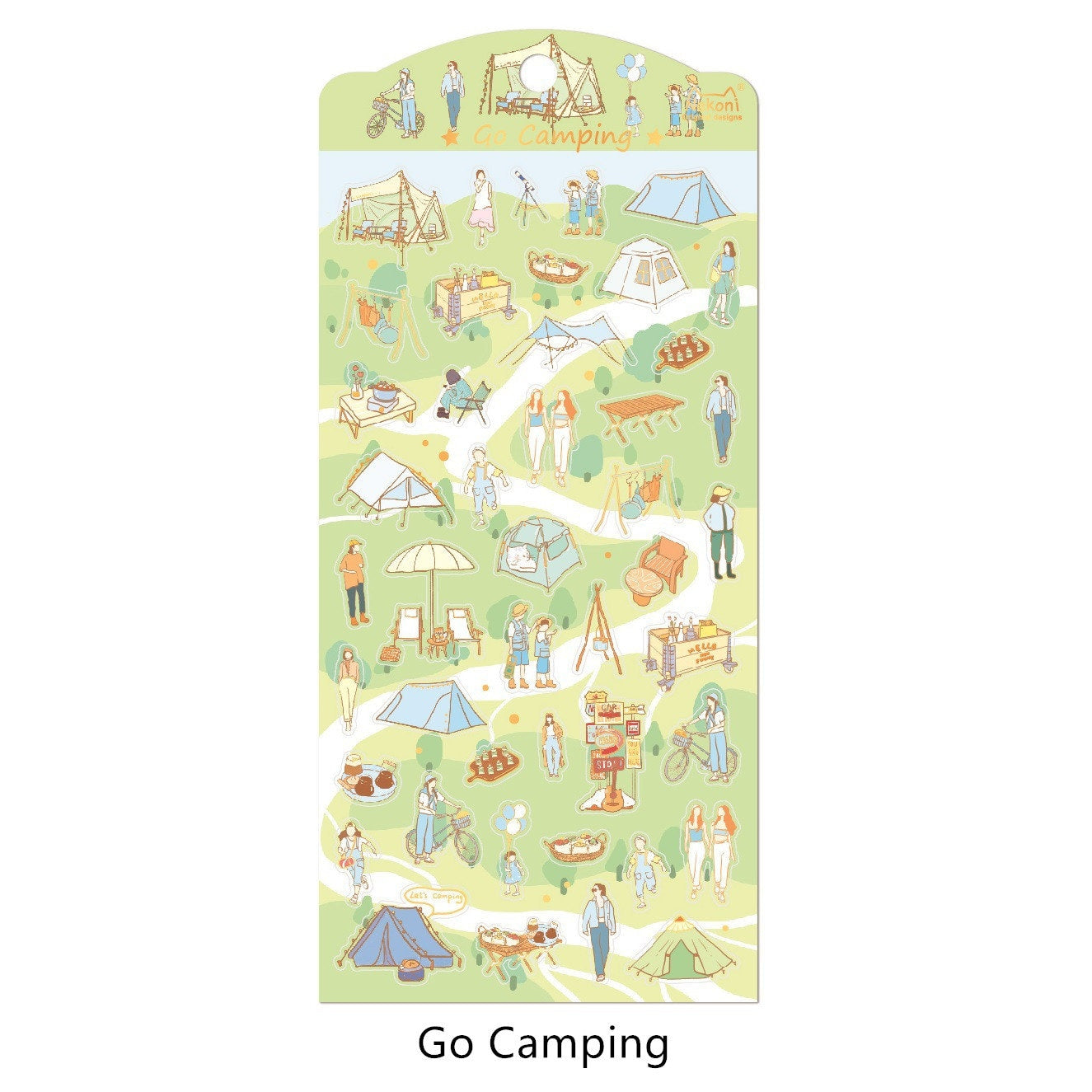 Nekoni Korean Market Zoo Coffee Shop Camping Life Stickers | Kawaii Scenes of Life Planner Stickers Junk Journal Scrapbooking Supplies