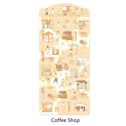 Nekoni Korean Market Zoo Coffee Shop Camping Life Stickers | Kawaii Scenes of Life Planner Stickers Junk Journal Scrapbooking Supplies
