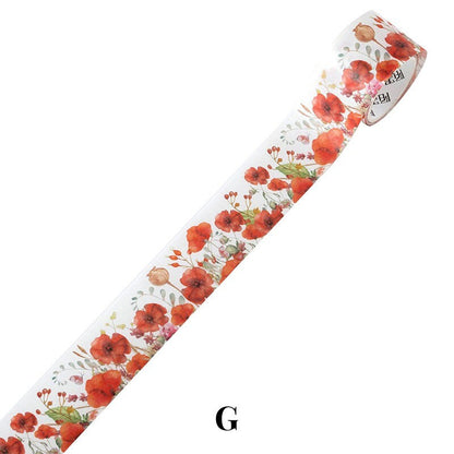 Retro Wonderland of Flowers Washi Tape |    | Japanese Washi Tape | Decorative Tapes | Planner BUJO Journaling Supplies