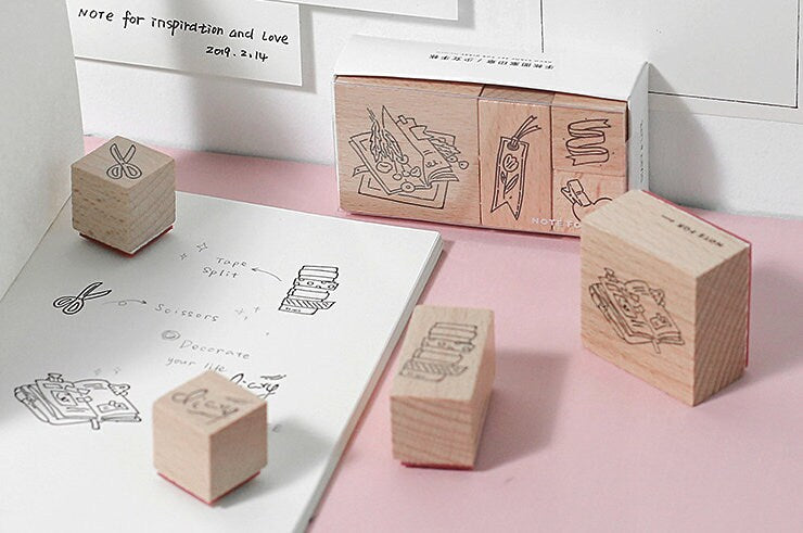 Planner Life Rubber Stamp | Wooden Stamp Set | Scrapbooking Stamp | Planner Stamp |  | Midori Traveler’s Notebook